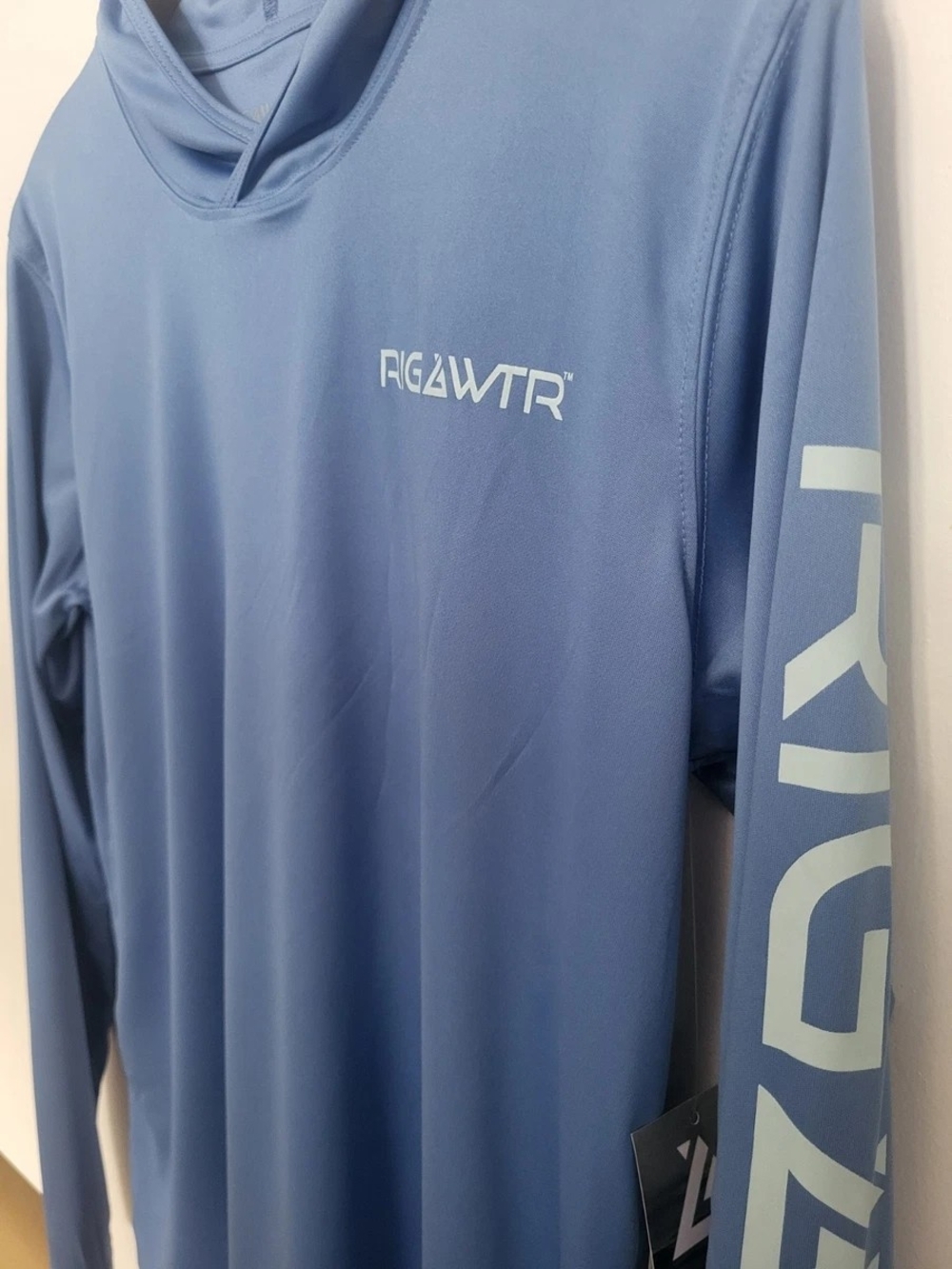 Men's Long-Sleeve Swim Rash Guard in Slate Blue